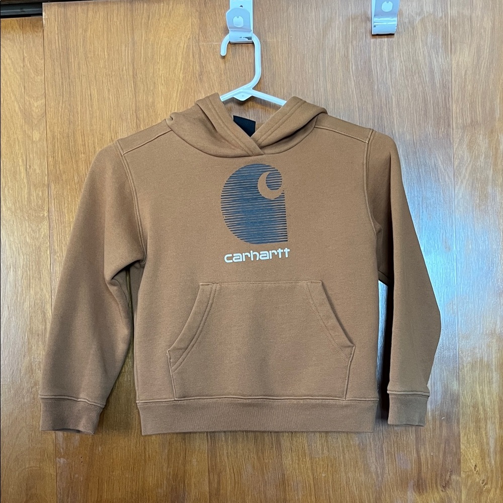 Carhartt Tan/Brown Logo Pullover Hoodie